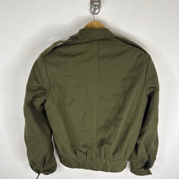 Vintage 1950s Canadian Army Wool Battle Dress Jacket P50 Olive Military 39 M - Picture 3 of 7